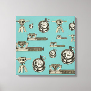 Landenquête voor enquête-instrumenten canvas afdruk