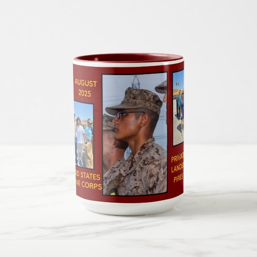 "Landen's USMC Boot Camp Afstuderen" Combo Mok (Midden)