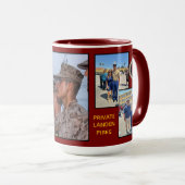 "Landen's USMC Boot Camp Afstuderen" Combo Mok (Voorkant rechts)