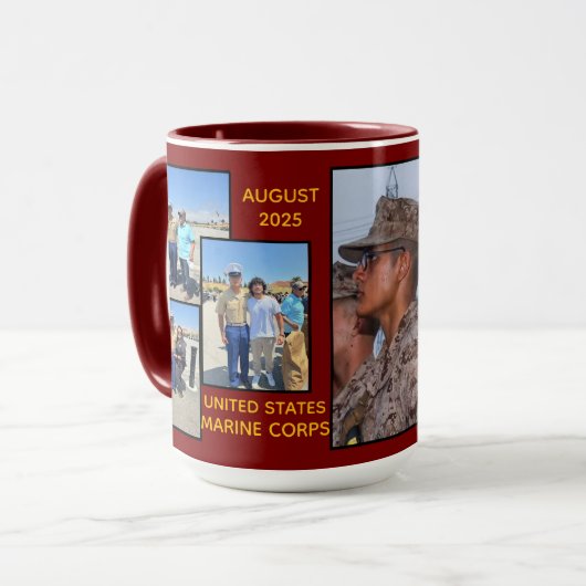 "Landen's USMC Boot Camp Afstuderen" Combo Mok (Voorkant links)