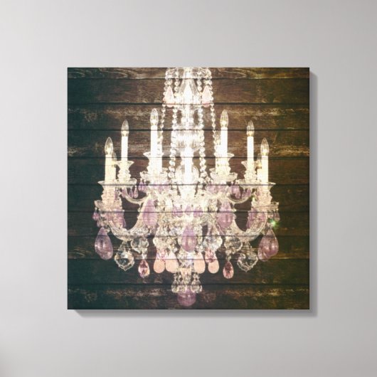 Landenschors Rustische kroonkandelaar Canvas Afdruk (Voorkant)