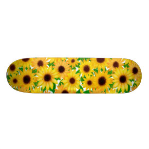 Landenskateboard zonnebloemen skateboard