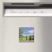 Landenstreep tussen cyperbomen in magneet (Insitu (Vaatwasser))