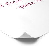 Landentuin, huwelijksreceptie Dank je teken Poster (Hoek)