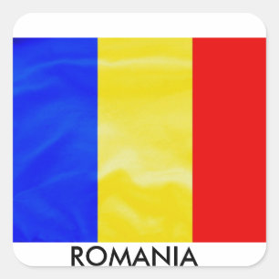 Landenvlag Roemenië Roost-Europa Vierkante Sticker