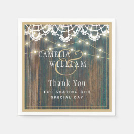 LANDERHOUTEN LICHTEN KANT Bruiloft Dank Je Wel Servet
