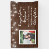 Landfoto Gepersonaliseerd Afstuderen Banner Sign (Verticaal)