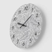 Landgrijs William Morris Leaf Pattern Grote Klok (Hoek)