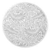 Landgrijs William Morris Leaf Pattern Keramische Knop (Voorkant)