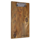 Landhout (Faux) met Knotholes Personalized Klembord (Rechts)