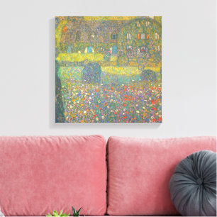 Landhuis aan de Attersee van Gustav Klimt Canvas Afdruk