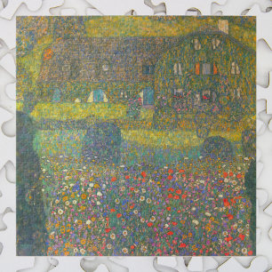 Landhuis aan de Attersee van Gustav Klimt Legpuzzel