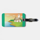 Landhuis aan het meer bagagelabel (Achterkant horizontaal)