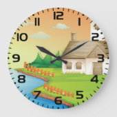 Landhuis aan het meer grote klok (Voorkant)