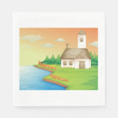 Landhuis aan het meer servet (Voorkant)