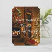 landhuis bomen en open haard kaart (Staand voorkant)