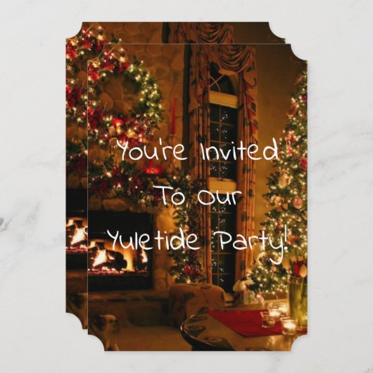 landhuis bomen en open haard kaart (Voorkant / Achterkant)