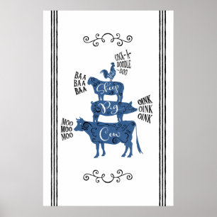  landhuis Gestapeld Boerderij Poster