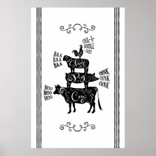  landhuis Gestapeld Boerderij Poster