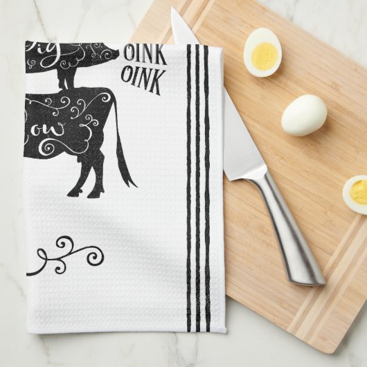  landhuis Gestapeld Boerderij Theedoek (Quarter Fold)