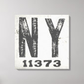 Landhuis Rustic State Postcode New York Canvas Afdruk (Voorkant)
