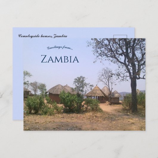 Landhuizen in Zambia Briefkaart (Voorkant / Achterkant)