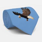 Landing Bald Eagle Wildife Foto Art Stropdas (Opgerold)