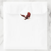 Landing Eagle - Eagle in Flight Ronde Sticker (Tas)