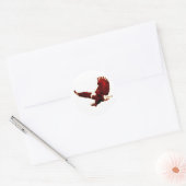 Landing Eagle - Eagle in Flight Ronde Sticker (Envelop)