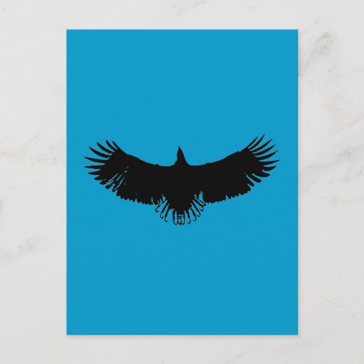 Landing Eagle Silhouette Briefkaart (Voorkant)