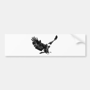 Landing Eagle Silhouette Bumpersticker