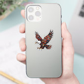 Landing Eagle Sticker - Ornamental Paisley Wings & (Telefoon)