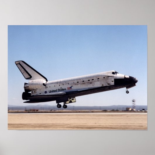 Landing van Spaceshuttle Discovery (STS-92) Poster (Voorkant)