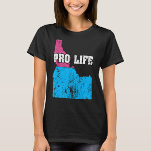 Landkaart Amerikaanse staat Idaho Abortus Vlag Kie T-shirt