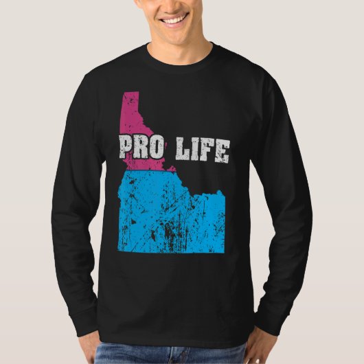 Landkaart Amerikaanse staat Idaho Abortus Vlag Kie T-shirt (Voorkant)