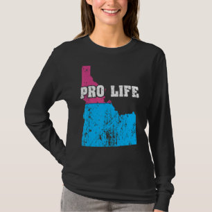Landkaart Amerikaanse staat Idaho Abortus Vlag Kie T-shirt