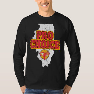 Landkaart Amerikaanse staat Illinois Abortus Femin T-shirt