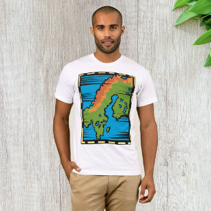 Landkaart Mannen T-Shirt