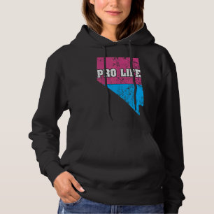 Landkaart van de staat Nevada abortusvlag Kies Pro Hoodie