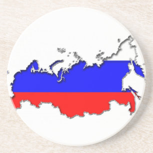 Landkaart van Rusland Zandsteen Onderzetter