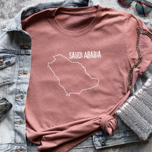Landkaart van Saoedi-Arabië in de vorm van het Ara T-shirt