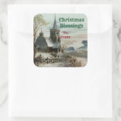  Landkerk Vierkante Sticker (Tas)