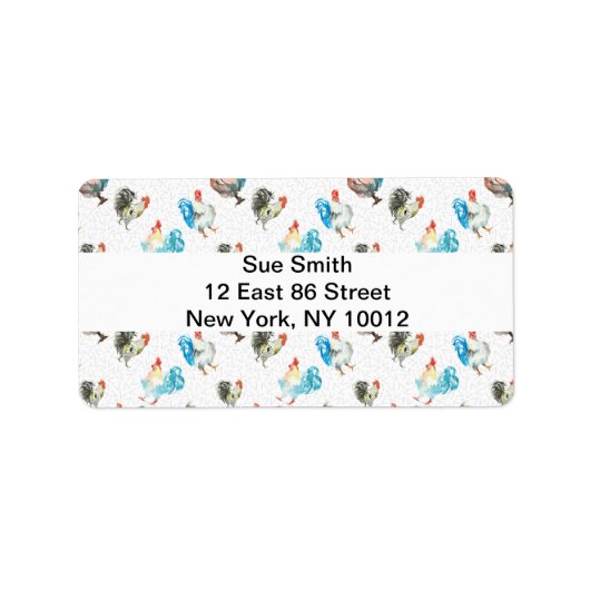 Landkippen met kippen Lover Etiket (Voorkant)