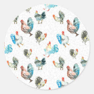 Landkippen met kippen Lover Ronde Sticker