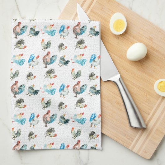 Landkippen met kippen Lover Theedoek (Quarter Fold)