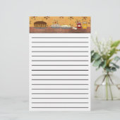 Landkreeften met dikke lijn desserts briefpapier (Staand voorkant)