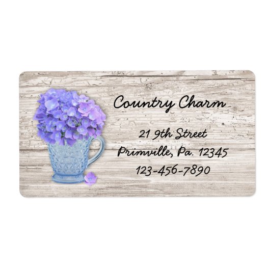 Landlabel Hydrangea Etiket (Voorkant)