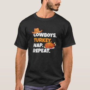 Landliefhebber Turkije Maaltijd Grappige Cowboys T T-shirt