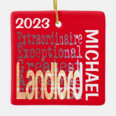 Landlord Extraordinaire CUSTOM Keramisch Ornament (Voorkant)