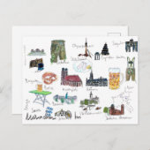 Landmargekaart München Bavaria Briefkaart (Voorkant / Achterkant)